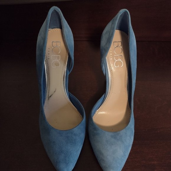 BCBG Paris Blue Suede Pumps - Picture 6 of 10